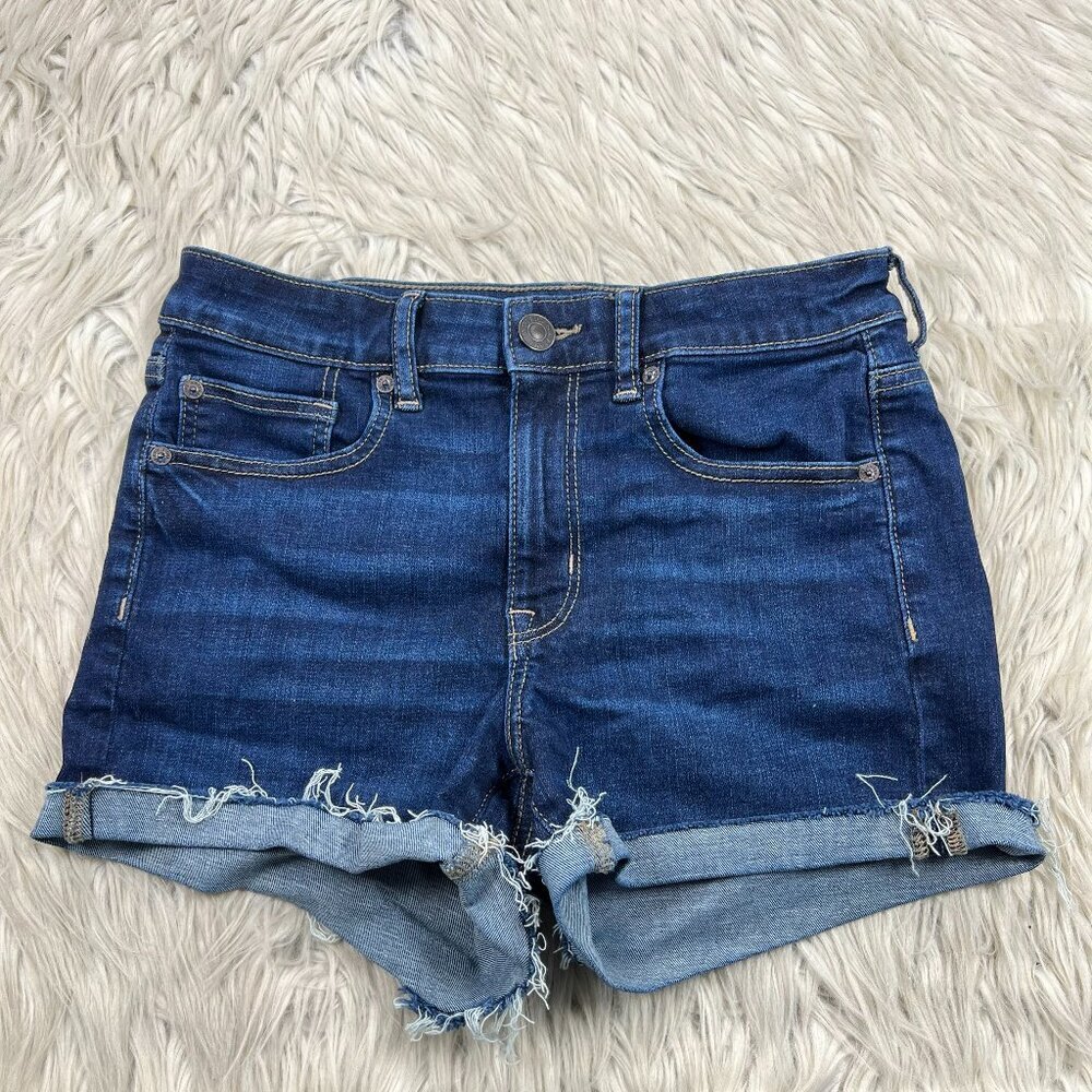 American Eagle Outfitters‎ Cuffed Hi-Rise Denim Shorts